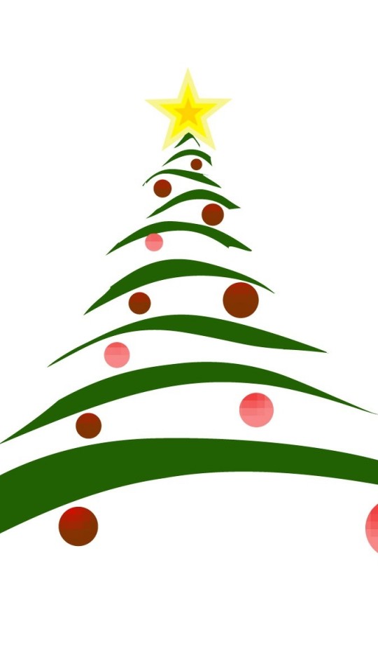 Simplified Christmas Tree 540x960 - Wallpaper - FreeChristmasWallpapers.net