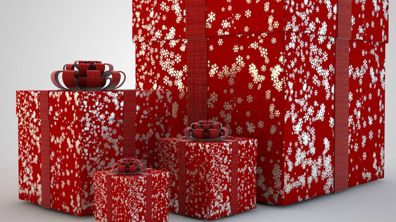 Top Christmas Gifts 1366x768 - Wallpaper - FreeChristmasWallpapers.net