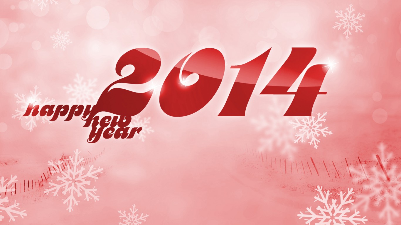 Happy New Year 2014 1366x768 - Wallpaper - FreeChristmasWallpapers.net