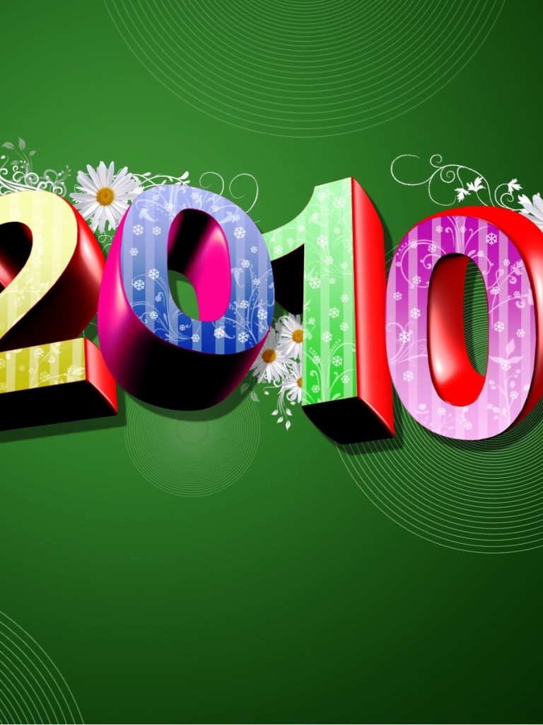 Happy New Year 3D Non-retina iPad - Wallpaper - FreeChristmasWallpapers.net