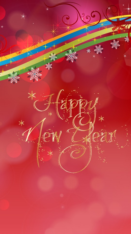 Happy New Year Card 540x960 - Wallpaper - FreeChristmasWallpapers.net