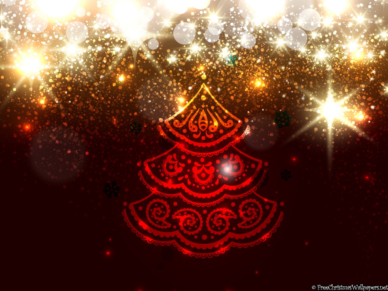 Red Christmas Tree 1280x960 Wallpaper