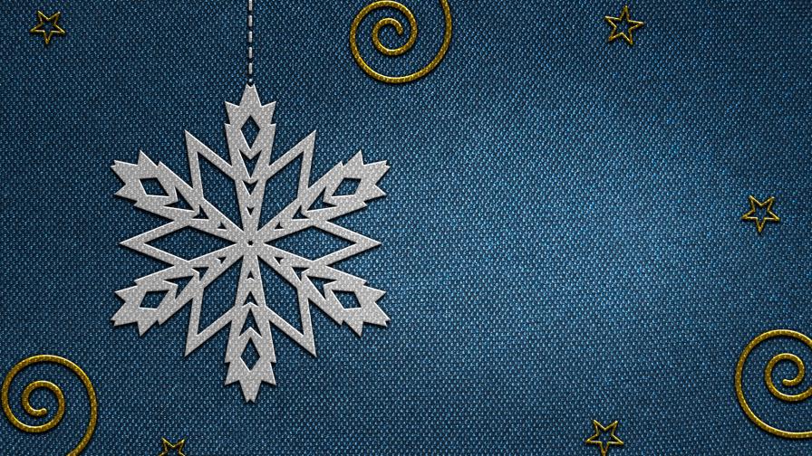 Blue Carpet Christmas Flake Ornament