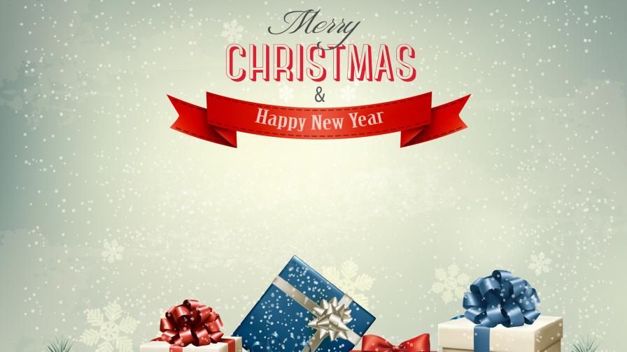 Merry Christmas And Happy New Year Presents