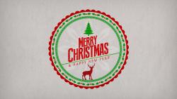 Merry Christmas And Happy New Year Stamp