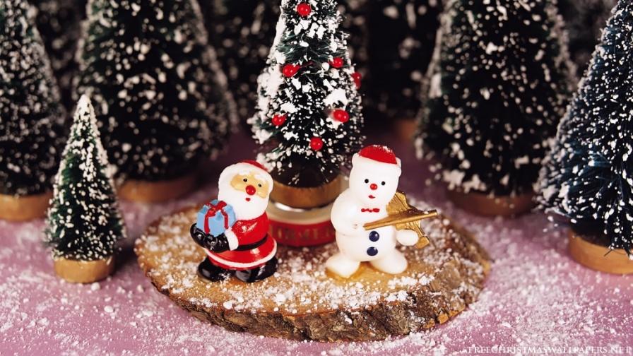Santa Claus And Snowman